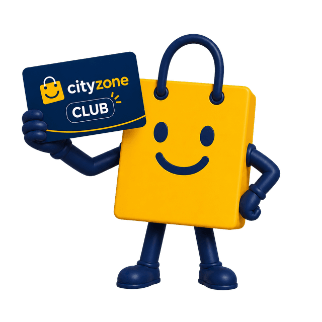 דמות CityZone מחזיקה את כרטיס הקמפיין